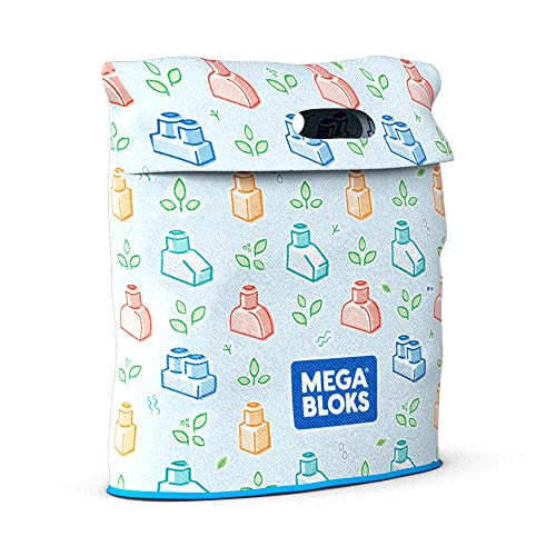 MEGA BLOKS Fisher Price Toddler Block Toys, Build N Play Bag with 60 Pieces and Storage Bag, Gift Ideas for Kids Age 1+ Years