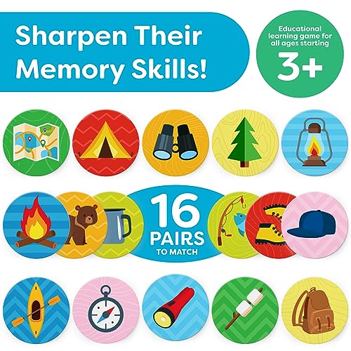 Summer Camp Memory Matching Game for Kids
