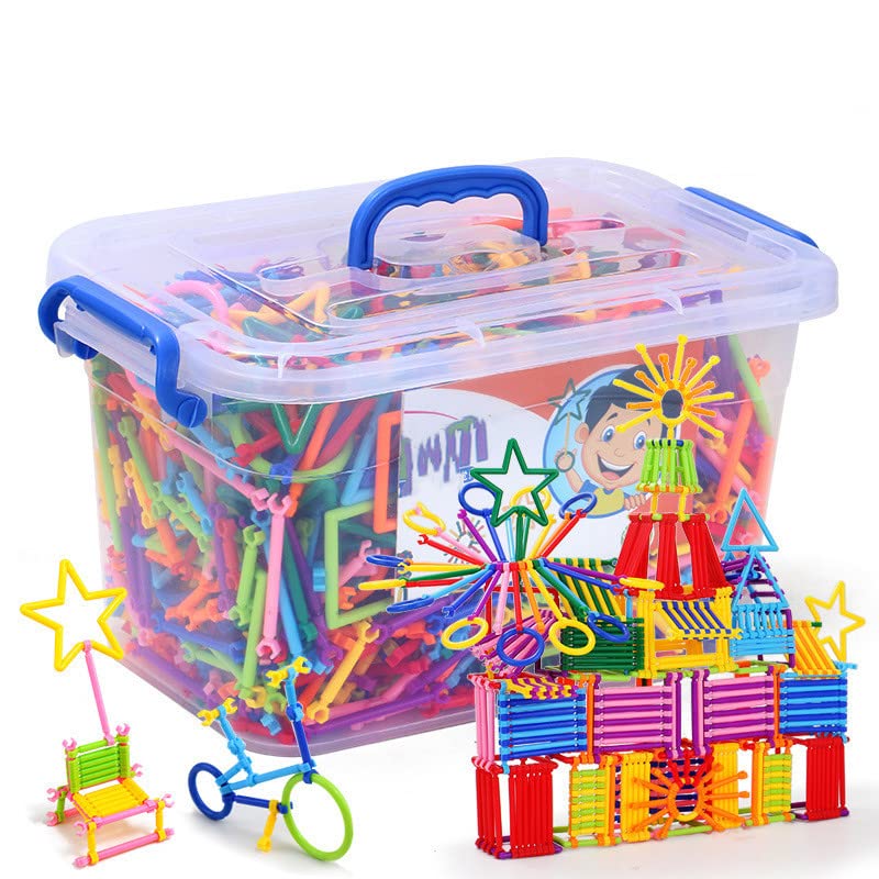 Fun toys 560 PCS Building Blocks Set, Different Shape Educational Construction Engineering Set 3D Puzzle, Interlocking Creative Connecting Kit,Great Toy for Both Boys and Girls CMB-088