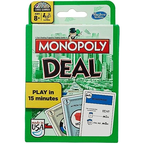 Quick-play Monopoly card game for families