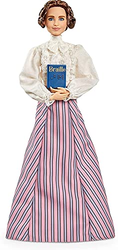Barbie Helen Keller Doll with Certificate & Stand