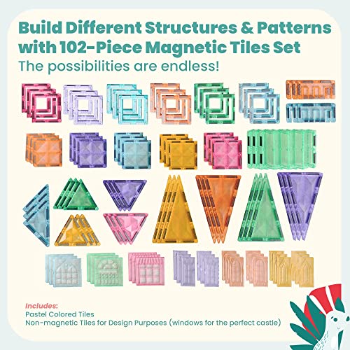102-Piece STEM Magnetic Building Blocks for Kids