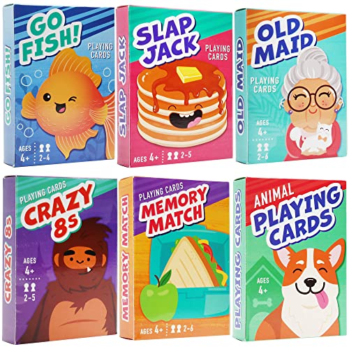 Kids Card Games Bundle with 6 Decks