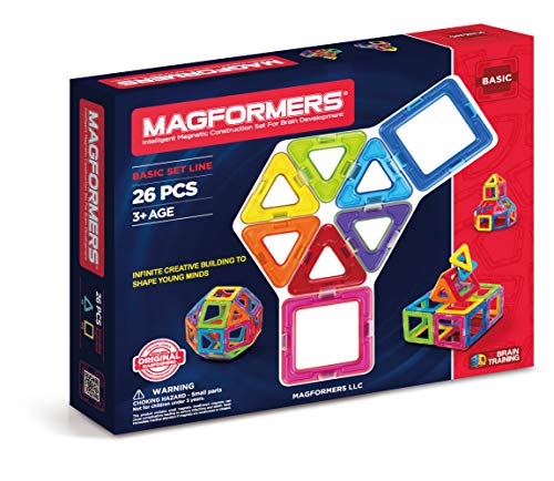 Magformers Basic Set 26 Piece Magnetic Building Toy, 3-100 years