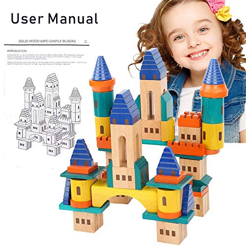 Wooden Castle Building Blocks Set for Kids