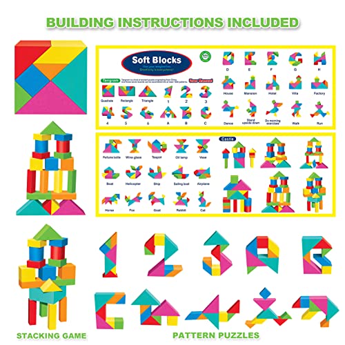 138-Piece Foam Building Blocks Set for Toddlers