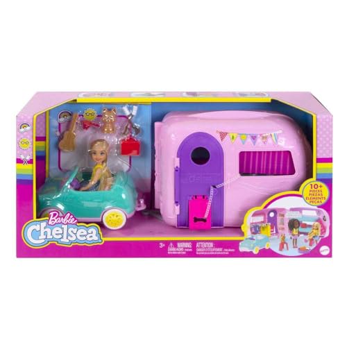 Barbie Chelsea Toy Car & Camper Set