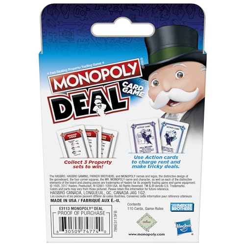 Monopoly Deal-Quick Card Game for Families/Kids