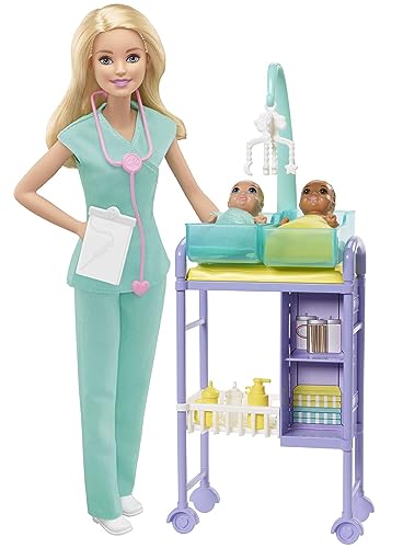 Barbie Baby Doctor Playset with Accessories & Dolls