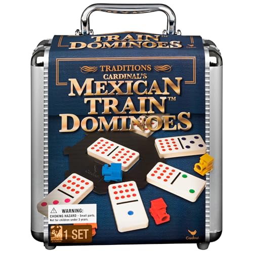 Mexican Train Dominoes Board Game with Colorful Trains