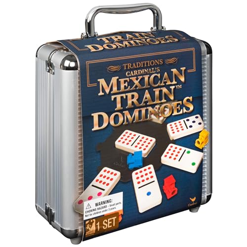 Mexican Train Dominoes Board Game with Colorful Trains
