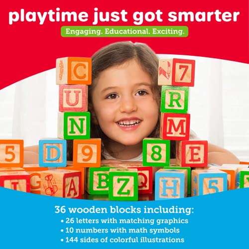 Educational Wooden Alphabet & Number Blocks for Toddlers