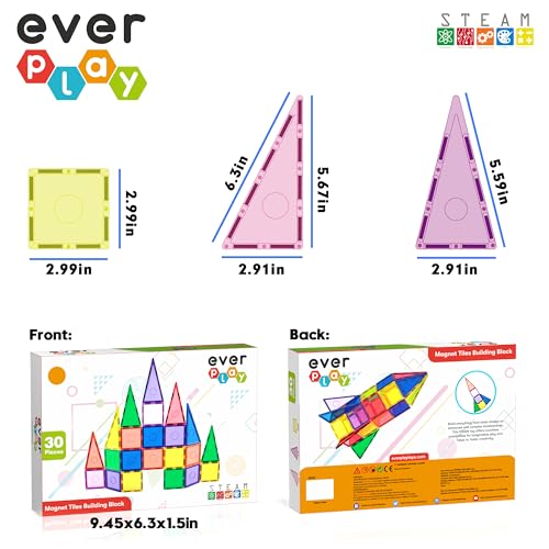 30pc Magnetic Building Set for Kids