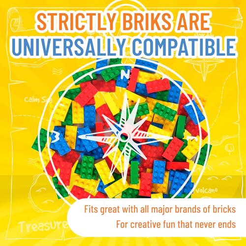 Strictly Briks Toy Building Block - 2x4 Blue, Green, Red, and Yellow Classic Bricks Building Brick Creative Play Set for Kid,Baby, 96 Pc