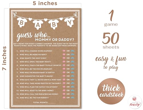 Baby Shower Games Set - Gender Neutral, Fun & Unique
