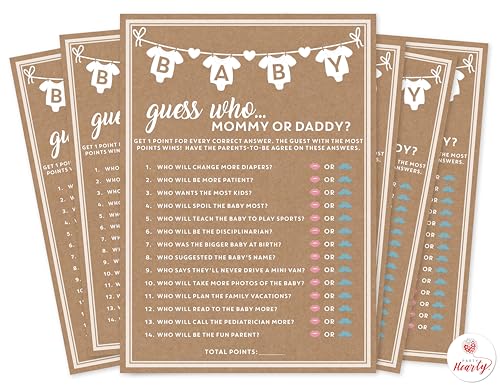 Baby Shower Games Set - Gender Neutral, Fun & Unique