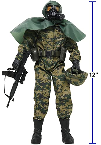 12-Inch Military Action Figures with Clothes & Weapons