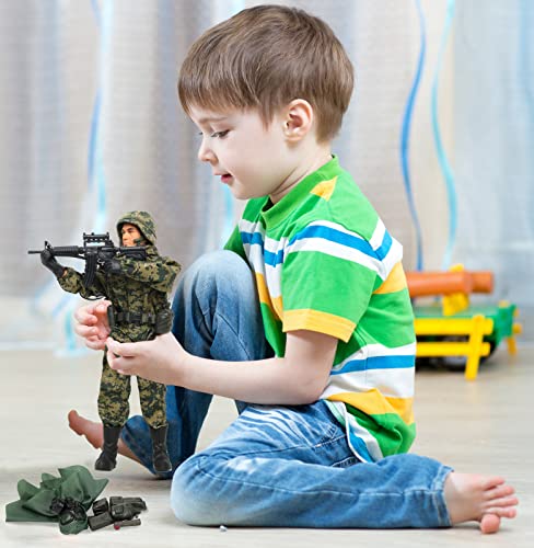 12-Inch Military Action Figures with Clothes & Weapons