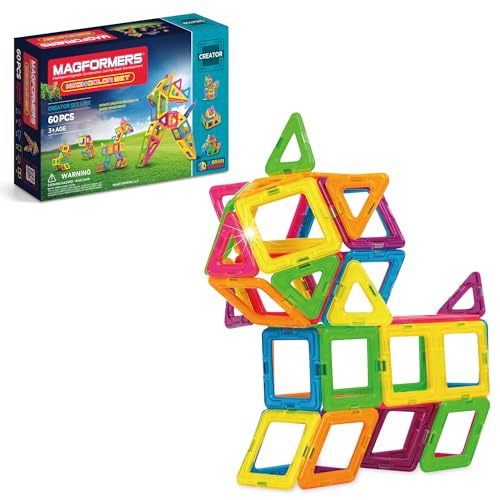 Neon Magnetic Builder Kit - 60 Pieces