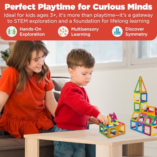 Neon Magnetic Builder Kit - 60 Pieces