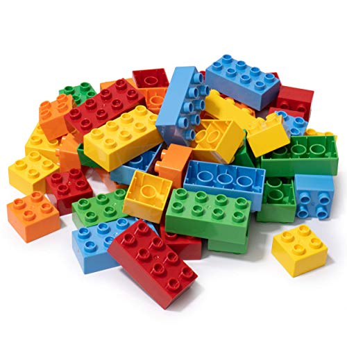 Driddle Big Building Blocks for Kids - STEM Toy - Classic Large Building Bricks - Compatible with All Major Brands - for Children All Ages - 50 Pieces