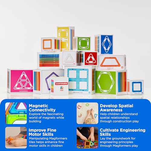 Rainbow Hexagon Magnetic Building Toy Set