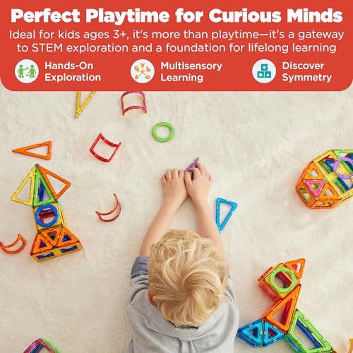 Rainbow Hexagon Magnetic Building Toy Set