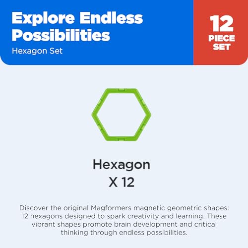 Rainbow Hexagon Magnetic Building Toy Set
