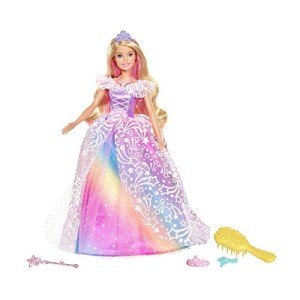 Barbie Princess Doll with Rainbow Gown & Accessories