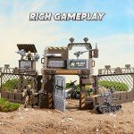 Military Base Toys Set with Vehicles and Action Figures