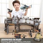 Military Base Toys Set with Vehicles and Action Figures
