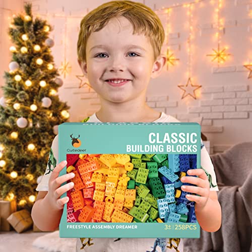 258-Piece Building Blocks Set for Kids and Toddlers
