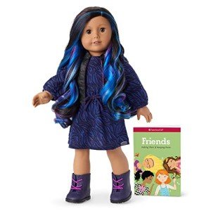 18" American Doll with Curly Hair & Highlights