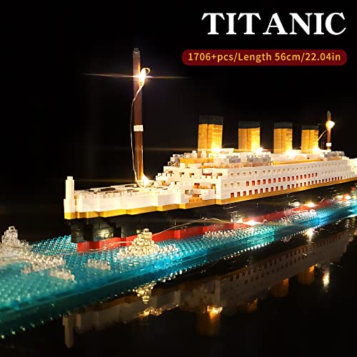 LED Titanic Building Blocks Set - 1706 PCS