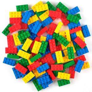 Strictly Briks Toy Building Block - 2x4 Blue, Green, Red, and Yellow Classic Bricks Building Brick Creative Play Set for Kid,Baby, 96 Pc