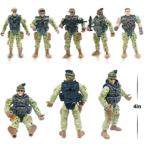US Army Men Action Figures with Military Vehicles