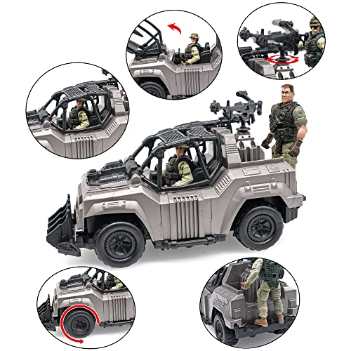 US Army Men Action Figures with Military Vehicles