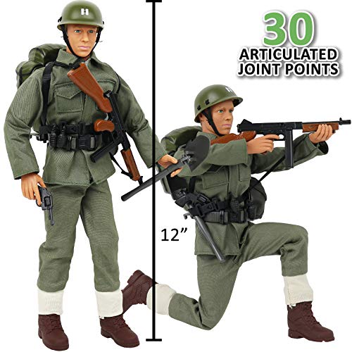 WWII Allies Army Infantry Action Figure Set