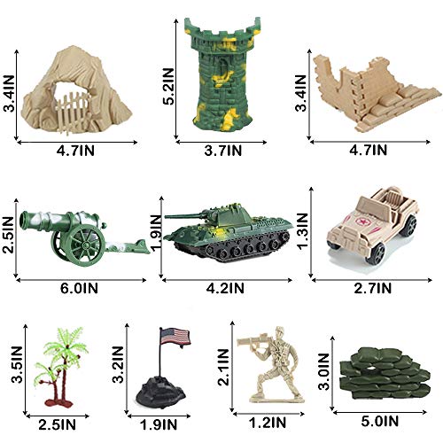 150-Piece Military Figures Playset with Vehicles & Accessories