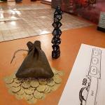 DND Fantasy Gold Coins & Pouch - 50 Pieces