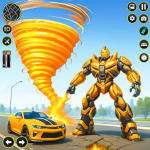 Grand Hurricane Tornado Transform Superhero Robot Simulator: City Rescue Games 2022