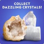 NATIONAL GEOGRAPHIC Rock Collection Box for Kids – 200+ Piece Gemstones and Crystals Set Includes Geodes and Real Fossils, Rocks and Minerals Science Kit for Kids, A Geology Gift for Boys and Girls