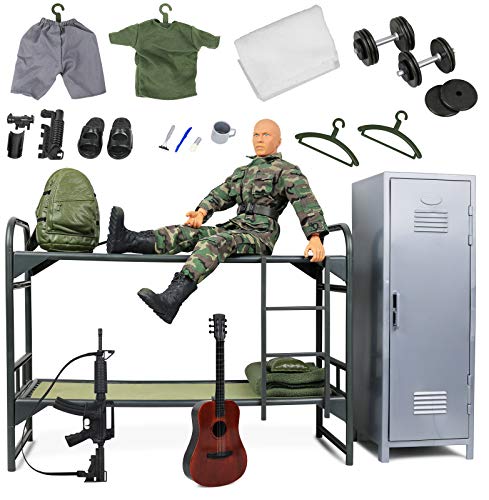 Military Camp Action Figure Play Set for Boys