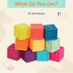 B. Toys Baby Blocks – 10 Developmental Stacking Toys
