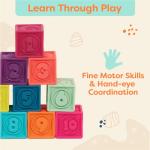 B. Toys Baby Blocks – 10 Developmental Stacking Toys