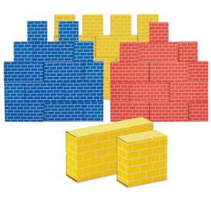 Kids' Cardboard Building Blocks, 40 Pack