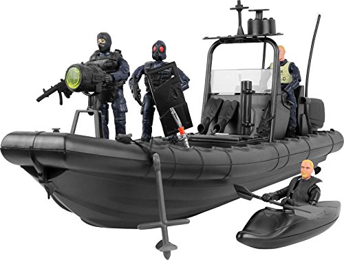 Military SWAT Dinghy Boat Play Set with Accessories