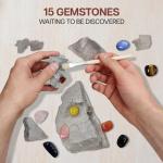 Gemstone Digging Kit for Kids - 15 Precious Stones