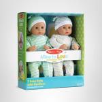 Melissa & Doug Twins Baby Dolls with Accessories