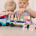 PAW Patrol Wooden ABC Block Truck with Alphabet Blocks